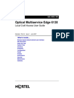 Optical Multiservice Edge 6130: Local Craft Access User Guide