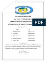 Fincha Sugar Factory Management System