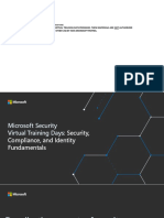 Microsoft Virtual Training Day Security Compliance and Identity Fundamentals