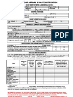 Annex 1 - Ship Arrival & Waste Notification Form