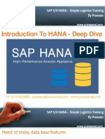 Introduction To HANA - Deep Dive