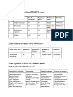 Exam Pattern For Prelims IBPS AFO Exam: Sr. No. Name of Tests No. of Questions Maximum Marks Medium of Exam Duration