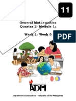 General Mathematics Quarter 2-Module 1: Week 1 - Week 5: Department of Education - Republic of The Philippines