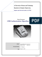 GSM Authentication Algorithm COMP128': J U S T