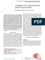 Stabilization of Subgrade Soil Using Reclaimed Asphalt Pavement (RAP)