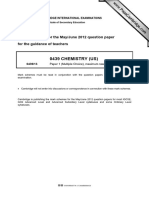 0439 Chemistry (Us) : MARK SCHEME For The May/June 2012 Question Paper For The Guidance of Teachers