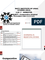 Comparative Criminal Procedure - Adversial and Inuisatorial System New