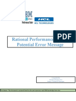 Performance Testing Potential Error Messages