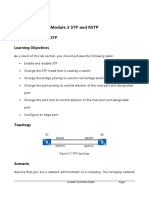 Module 3 STP and RSTP: Lab 3-1 Configuring STP Learning Objectives