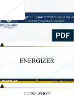 Typology of Learners With Special Needs: " Know The Types and Know Your Rights "