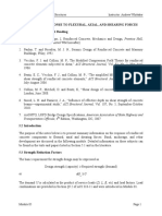 Component Response To Flexural, Axial and Shearing Forces