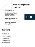 Student Leave Management System: Group Members