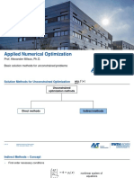 Applied Numerical Optimization: Prof. Alexander Mitsos, Ph.D. Basic Solution Methods For Unconstrained Problems