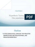 Hypothesis Testing For One Population