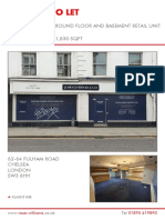 To Let: Ground Floor and Basement Retail Unit 1,830 SQFT