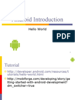 Android Introduction: Hello World