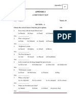 Appendix I: Achievement Test Std. - 8 Sub. - English Marks: 50 - A Choose The Correct Answer From The Given Options.