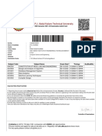 Dr. A.P.J. Abdul Kalam Technical University: ODD Semester 2021-22 Examination Admit Card