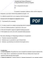 Sub.-Hospital and Clinical Pharmacy Chapter-3 Drug Distribution System in Hospital