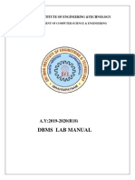 Dbms Lab Manual II Cse II Sem