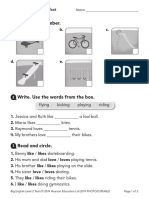 Listen and Number.: Level 2 Unit 2 Unit Test