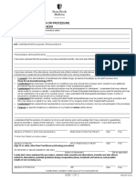 Consent To Operation or Procedure and Anesthesia: Side 1 of 2