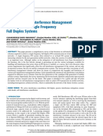 A Survey of Self-Interference Management Techniques For Single Frequency Full Duplex Systems