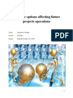 Strategic Options Affecting Future Projects Operations