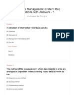 Database Management System MCQ Questions With Answers - 1