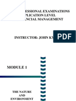 Module 1 Nature and Environment of Financial Management