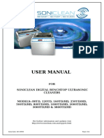 User Manual: FOR Soniclean Digital Benchtop Ultrasonic Cleaners