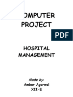 Computer Project: Hospital Management