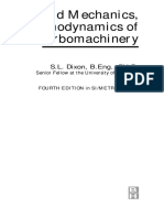 Fluid Mechanics and Thermodynamics of Turbomachinery 4E