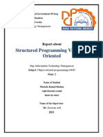 Structured Programming Vs Object Oriented