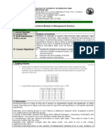 School of Teacher Education Instructional Module in Management Science