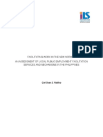 Facilitating Work in The New Normal: An Assessment of Local Public Employment Facilitation Services and Mechanisms in The Philippines