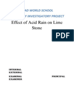 Effect of Acid Rain On Limestone