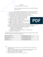 Activity 1 - Energy and Power Unit Conversion