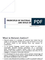 Principle of Natural Justice and Rule of Equity