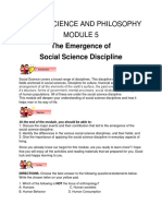 Social Science and Philosophy M5