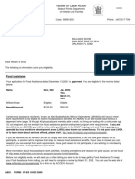 Notice of Case Action: Food Assistance