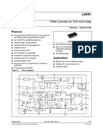 PWM Controller For ZVS Half Bridge: Eatures