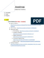 Data Analyst Roadmap: Code