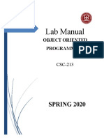 CSC213 Object Oriented Programming-Lab Manual-Sol