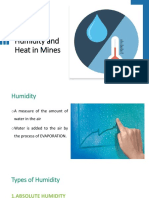 Humidity and Heat in Mines