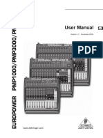 Behringer Pmp5000 Manual de Usuario