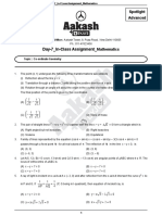 Spotlight - Advanced - Day-7 - In-Class Assignment - Mathematics - (Only Que.)