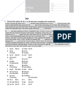 B1+ Pre-First Unit Test 4: Section 1: Vocabulary