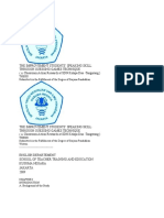 (A Thesis Submitted As The Fulfillment of The Degree of Sarjana Pandidikan