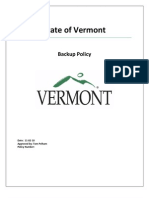 State of Vermont: Backup Policy